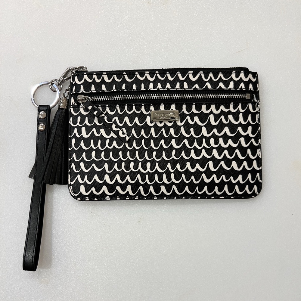 Kate Spade Black and White Wristlet, Pouch